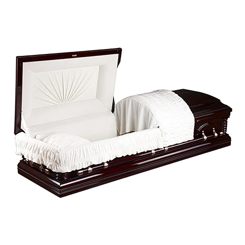 Extra Wide Solid Wood Casket